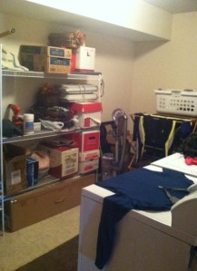 Laundry room/mucho storage! I love having a washer and dryer right in my home!