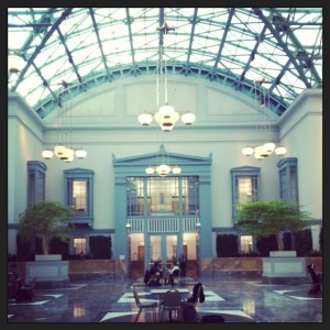 The first anniversary is the paper anniversary. Adam stuck with this theme and took me to the Chicago Public Library