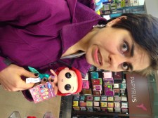 While waiting for our train home, we found these terrifying stuffed dolls for Disney. This was demon Ariel 