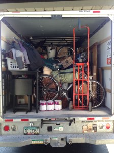 This wasn't even totally full yet. Thank goodness Adam is a Tetris champ!