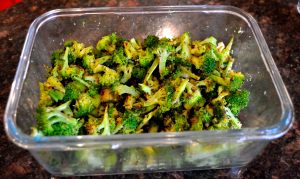 Broccoli cooked and ready to be added to meals! 