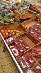 produce section at Aldi 