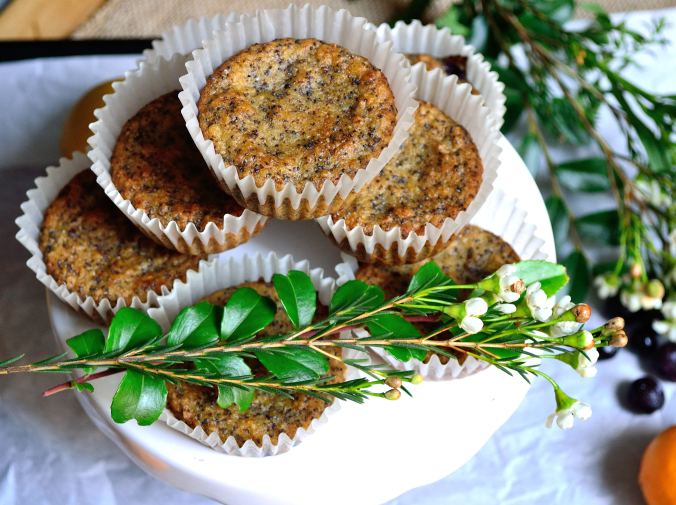 Meyer Lemon Poppy Seed Muffins with Blueberry Bottoms | Life Healthfully Lived