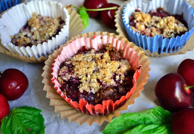 Individual Cherry Basil Cobbler | Life Healthfully Lived