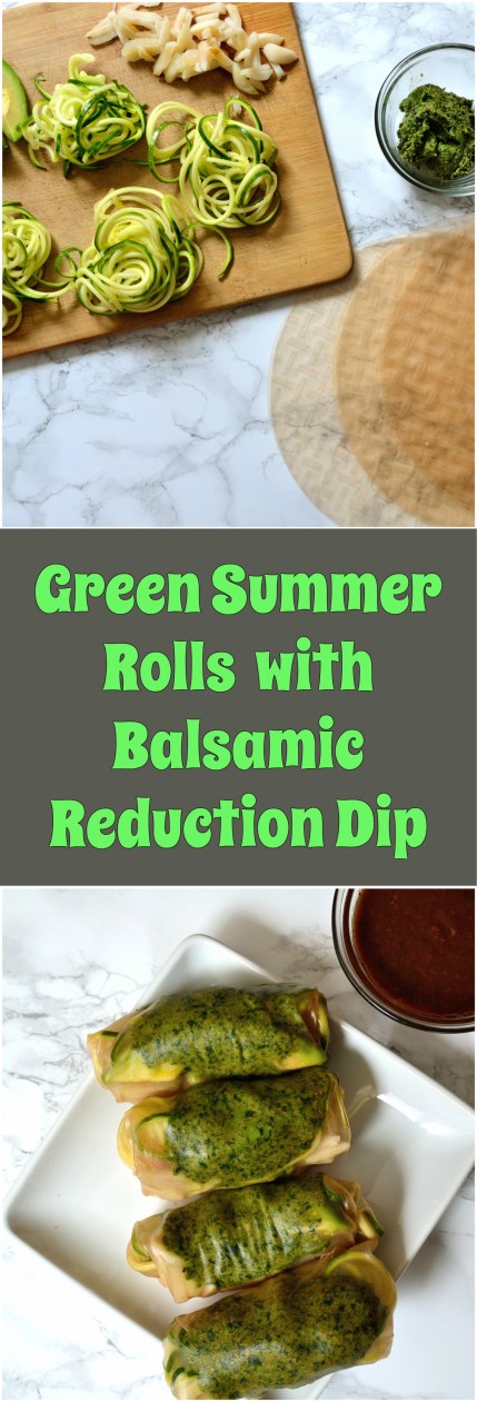 Green Summer Rolls with Balsamic Reduction Dip | Life Healthfully Lived