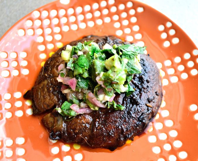 Marinated Portobello Steaks with Cilantro Chimichurri | Life Healthfully Lived