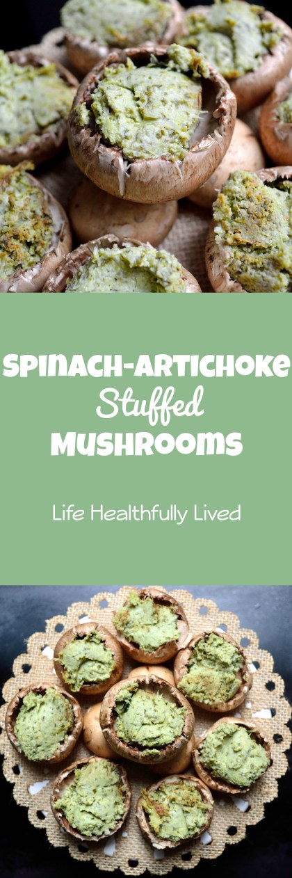 Spinach-Artichoke Stuffed Mushrooms | Life Healthfully Lived