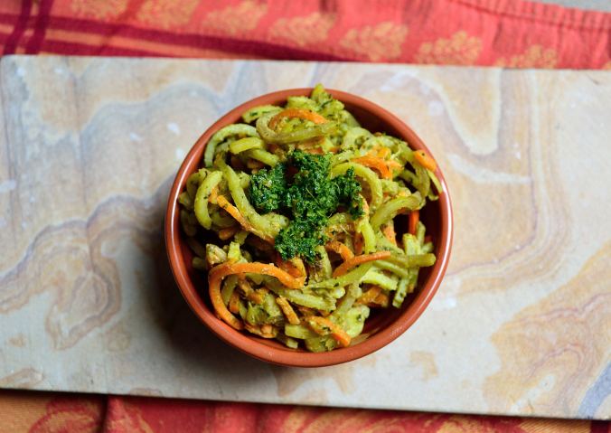 Creamy Pesto Sweet Potato Noodles | Life Healthfully Lived