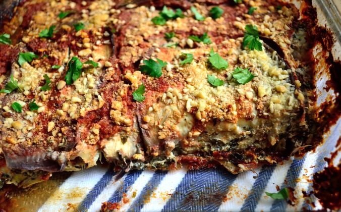 Spinach-Artichoke Eggplant Casserole | Life Healthfully Lived