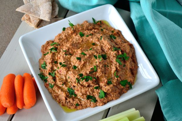 Muhammara with Za'atar Pita Chips | Life Healthfully Lived