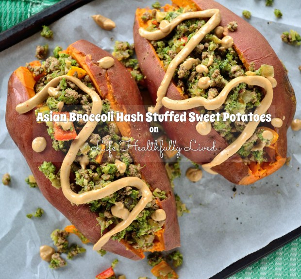 Asian Broccoli Hash Stuffed Sweet Potatoes | Life Healthfully Lived