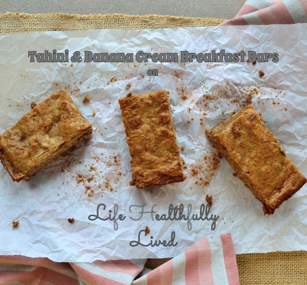 Tahini & Banana Cream Breakfast Bars | Life Healthfully Lived