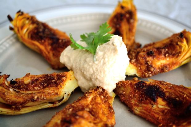 Artichoke Poppers with Tahini Dip | Life Healthfully Lived